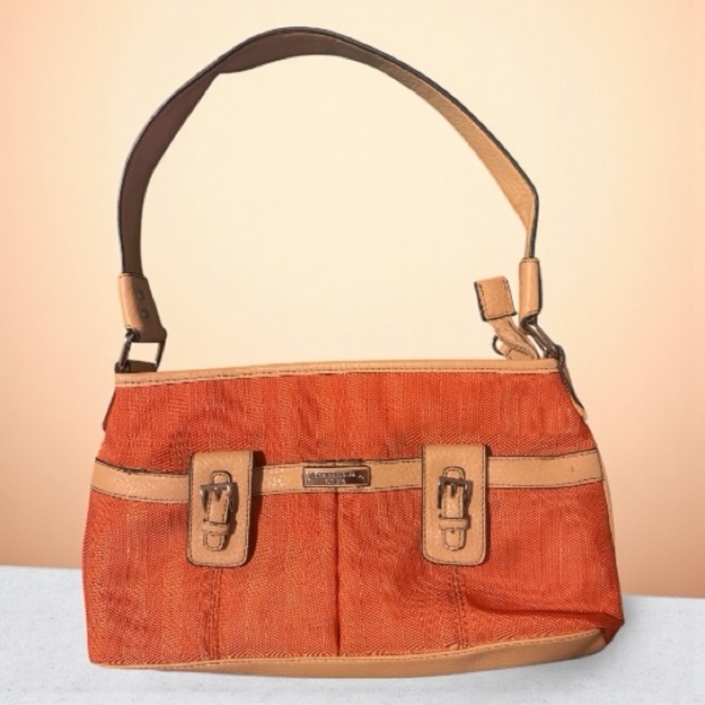 Etienne Aigner Orange and Tan Shoulder Bag NWOT